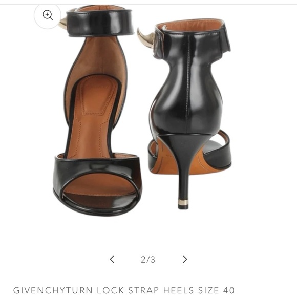 GIVENCHY Stilleto Sandals heels with shark tooth turn-lock size 40 - Picture 2 of 3